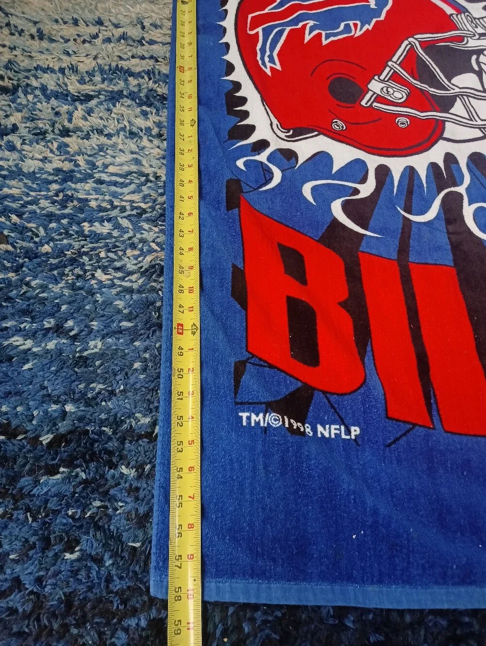 Vintage 90s 1998 Buffalo Bills Shockwave Beach Towel NFL  58